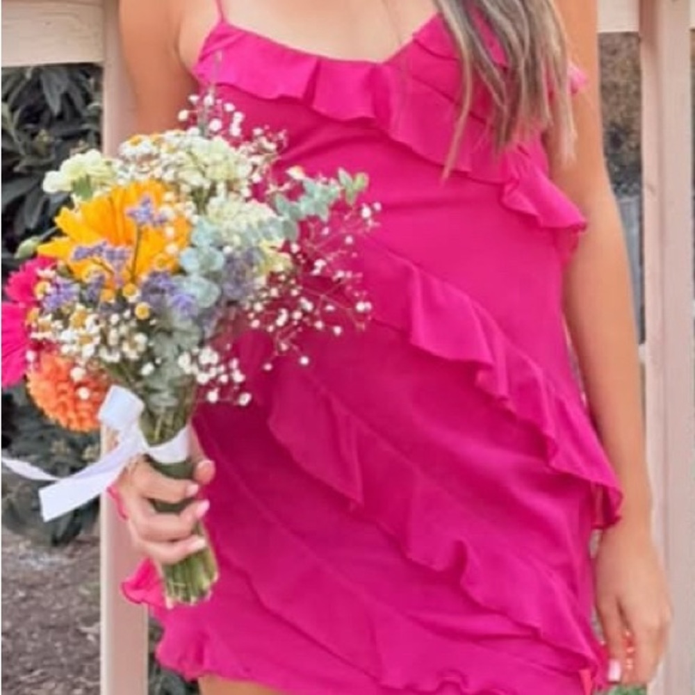 Pink Ruffled Dress